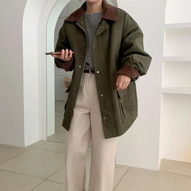 Berg-Feldt | im Vintage-Stil mit Umlegekragen und großen Taschen