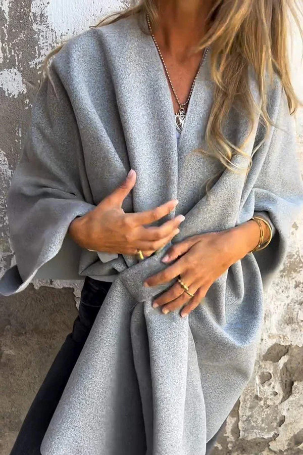 Berg-Feldt | Loser V-Ausschnitt Schal Cape Jacke