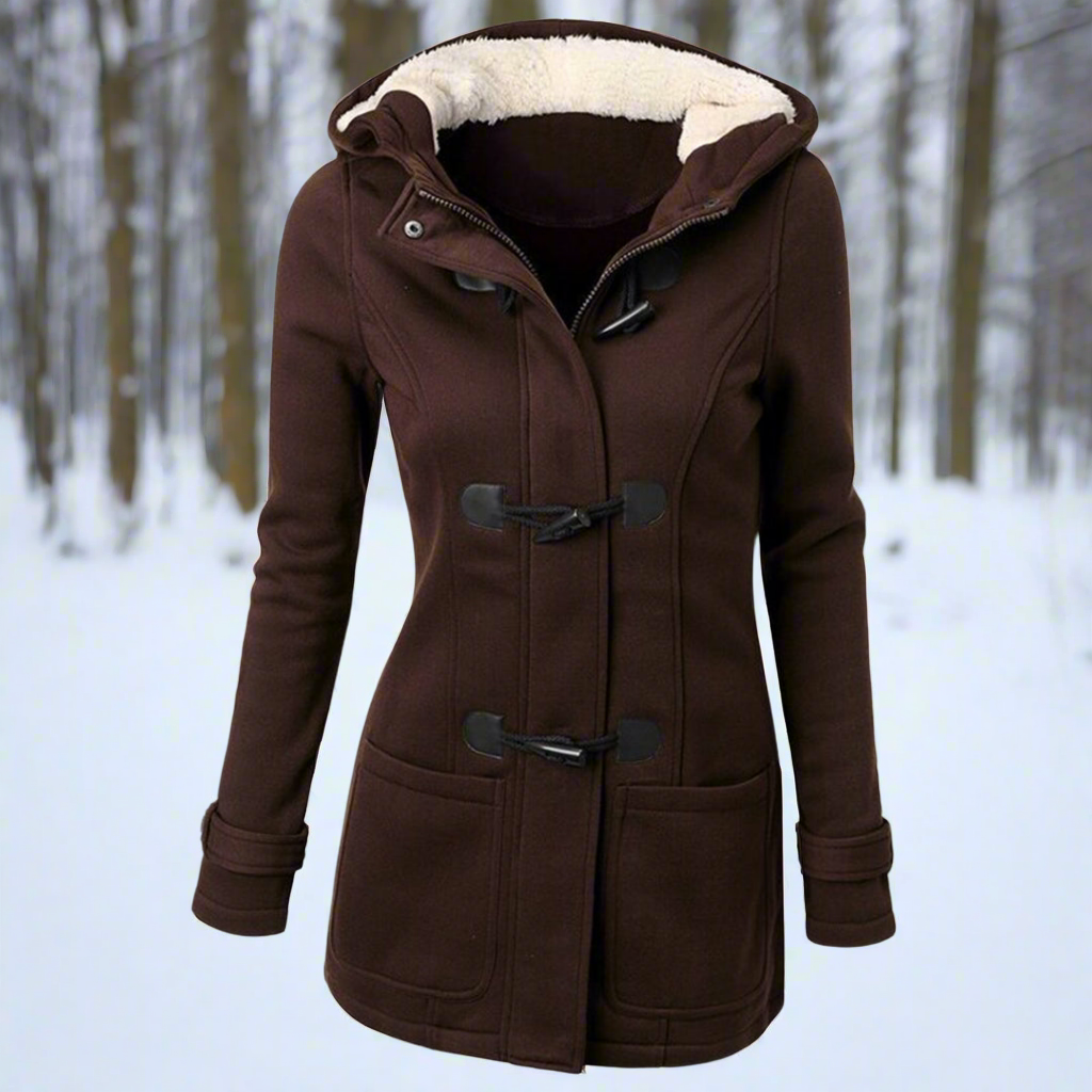 Berg-Feldt | Duffle-coat en laine avec bascule - Duffle-coat doublé polaire à capuche