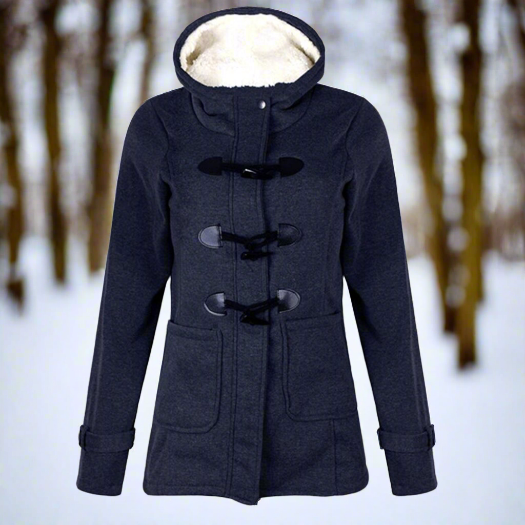 Berg-Feldt | Duffle-coat en laine avec bascule - Duffle-coat doublé polaire à capuche