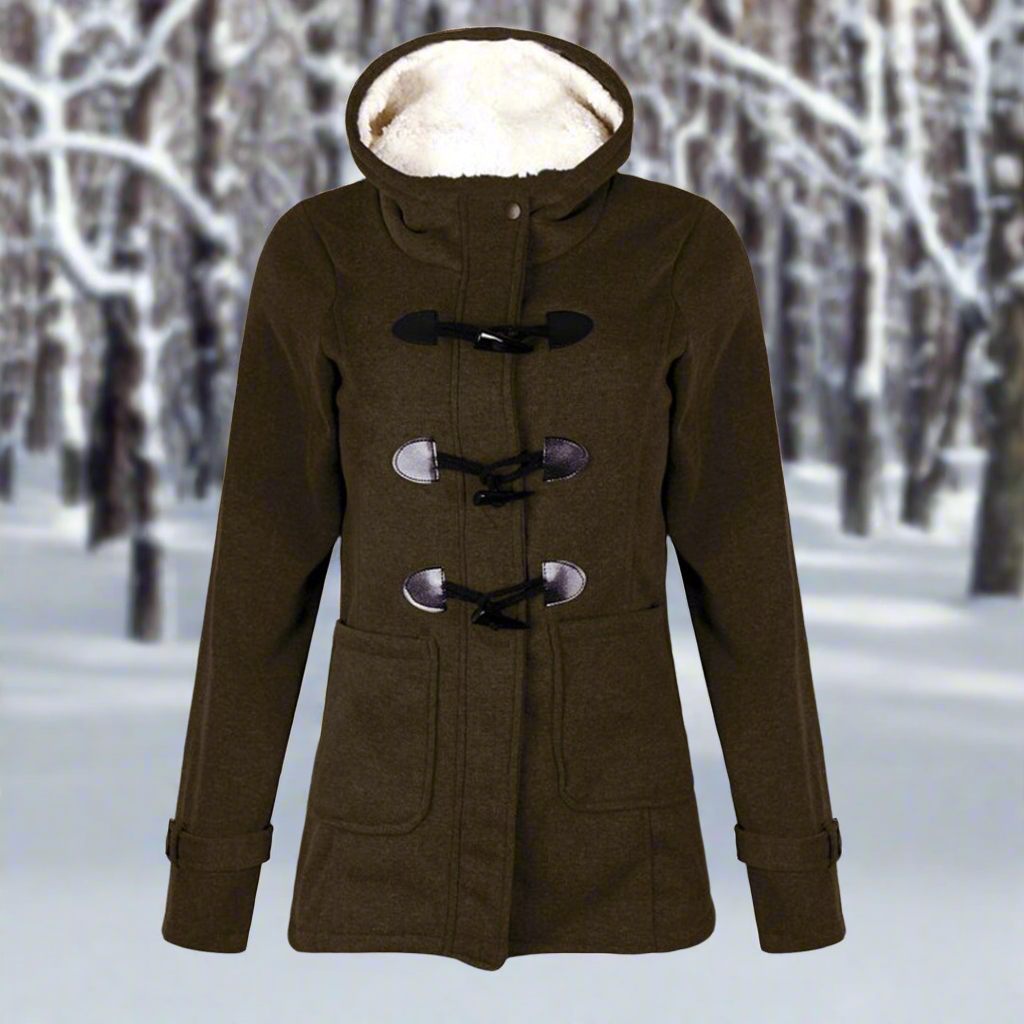 Berg-Feldt | Duffle-coat en laine avec bascule - Duffle-coat doublé polaire à capuche