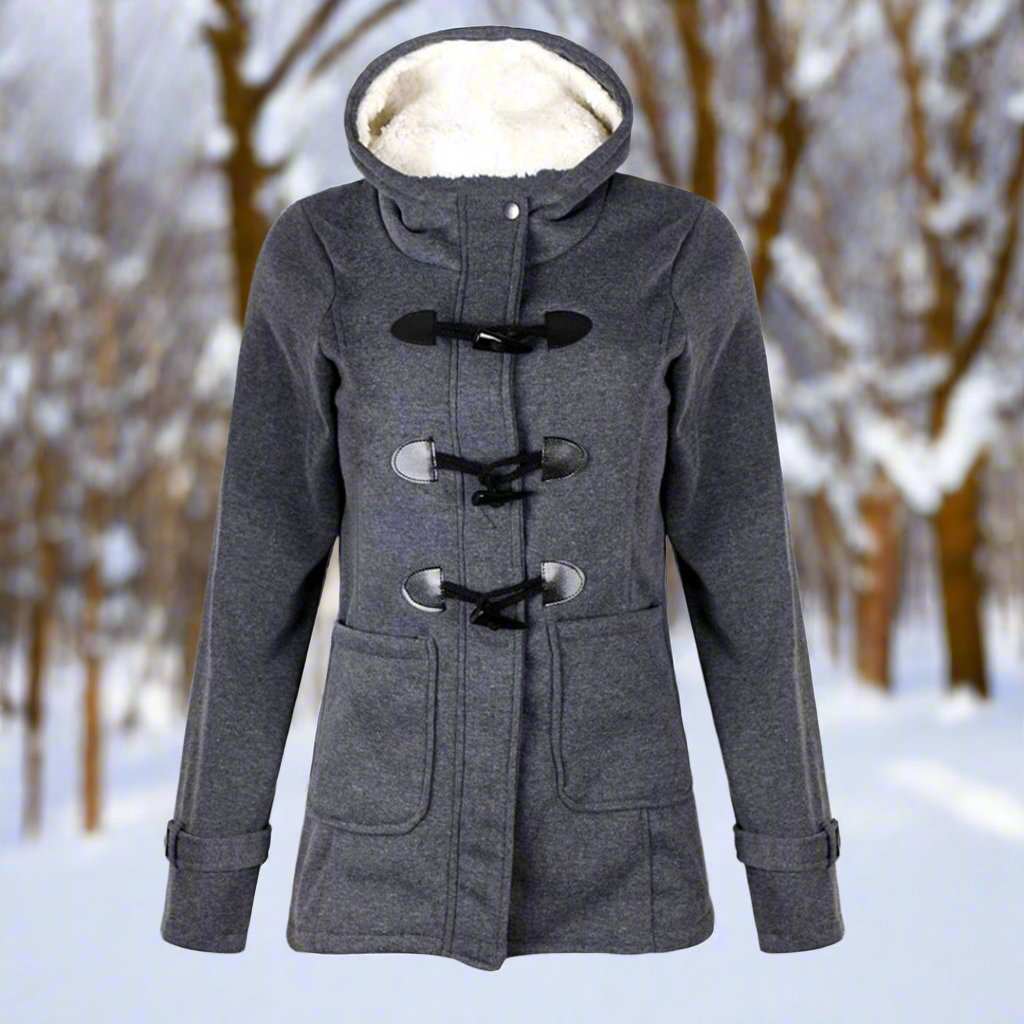 Berg-Feldt | Duffle-coat en laine avec bascule - Duffle-coat doublé polaire à capuche