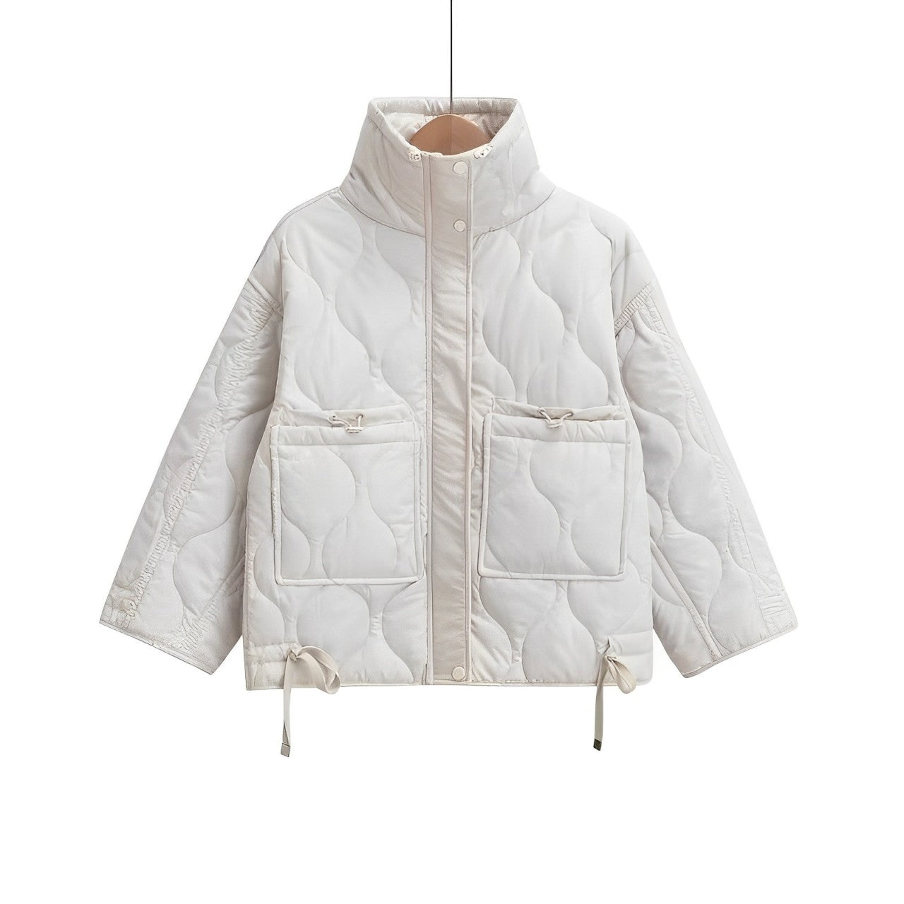 Berg-Feldt | Veste en coton mi-longue avec col montant et cordon de serrage