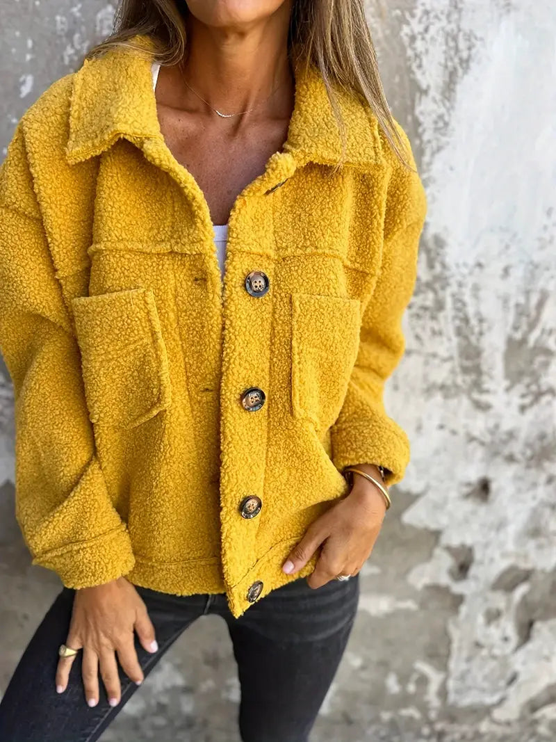 Berg-Feldt | Manteau d'hiver en peluche à manches longues pour femmes