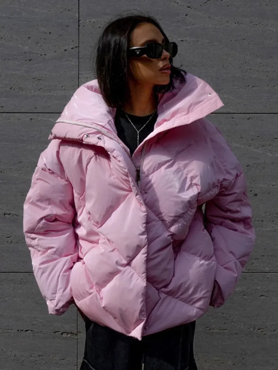 Berg-Feldt | Übergroße Pufferjacke mit Reißverschluss