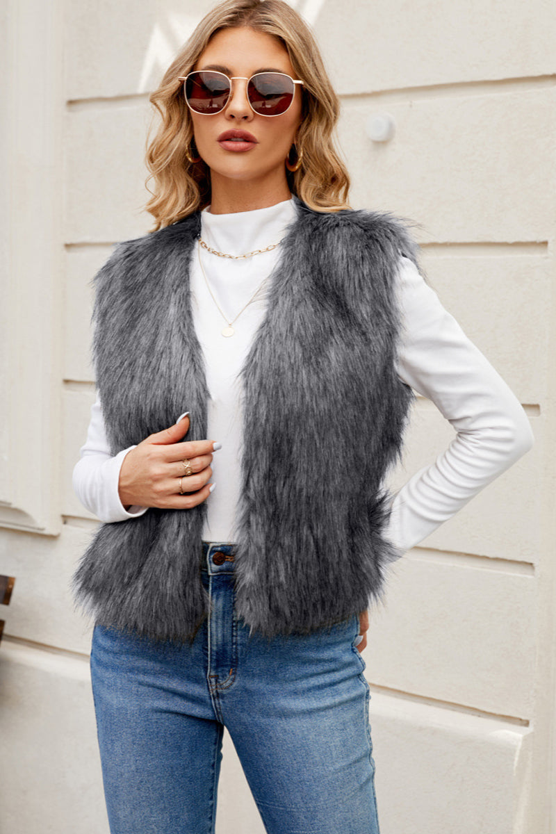 Berg-Feldt | Faux Fur Weste Elegant und Zeitlos Weicher Komfort