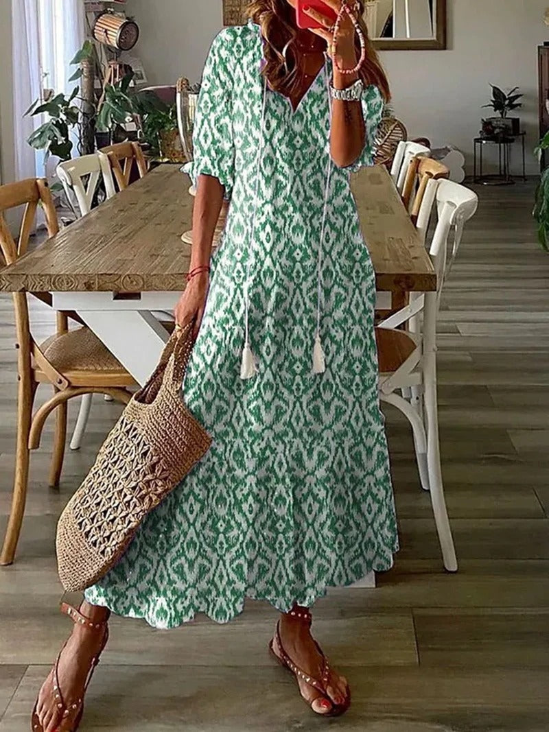 Robe d'été Kreszentia, stylée et confortable avec imprimé