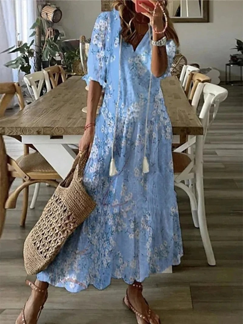 Robe d'été Kreszentia, stylée et confortable avec imprimé
