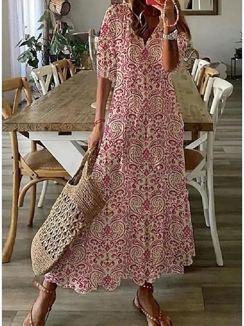 Robe d'été Kreszentia, stylée et confortable avec imprimé