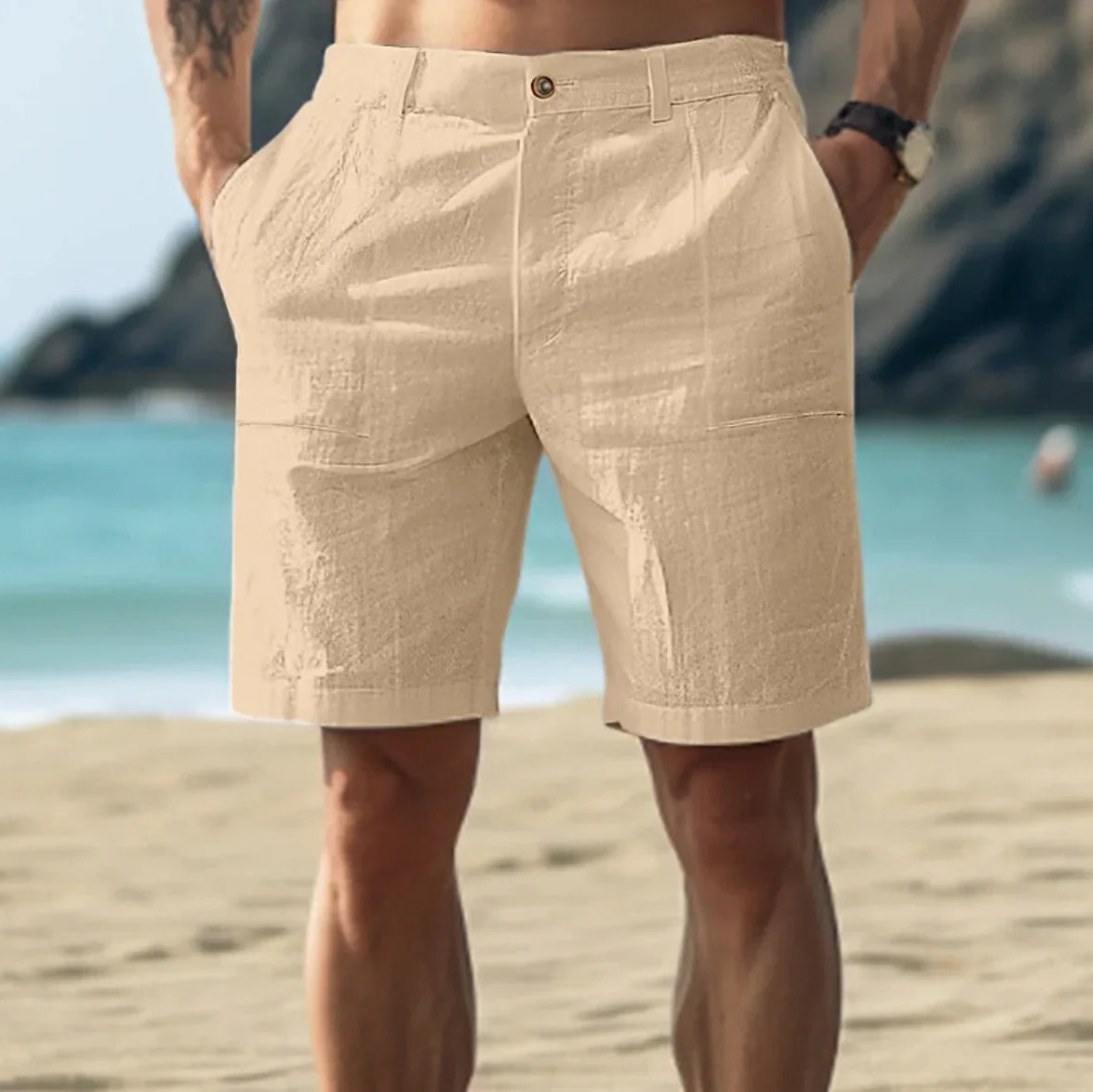 Shorts en lin Dagobert : Tenue décontractée et confortable pour l'été