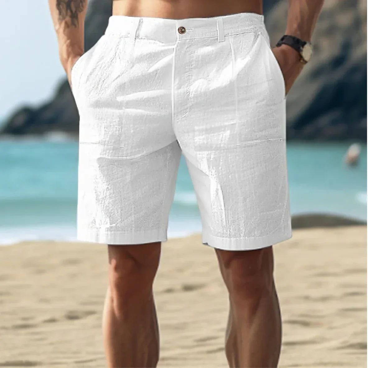 Shorts en lin Dagobert : Tenue décontractée et confortable pour l'été