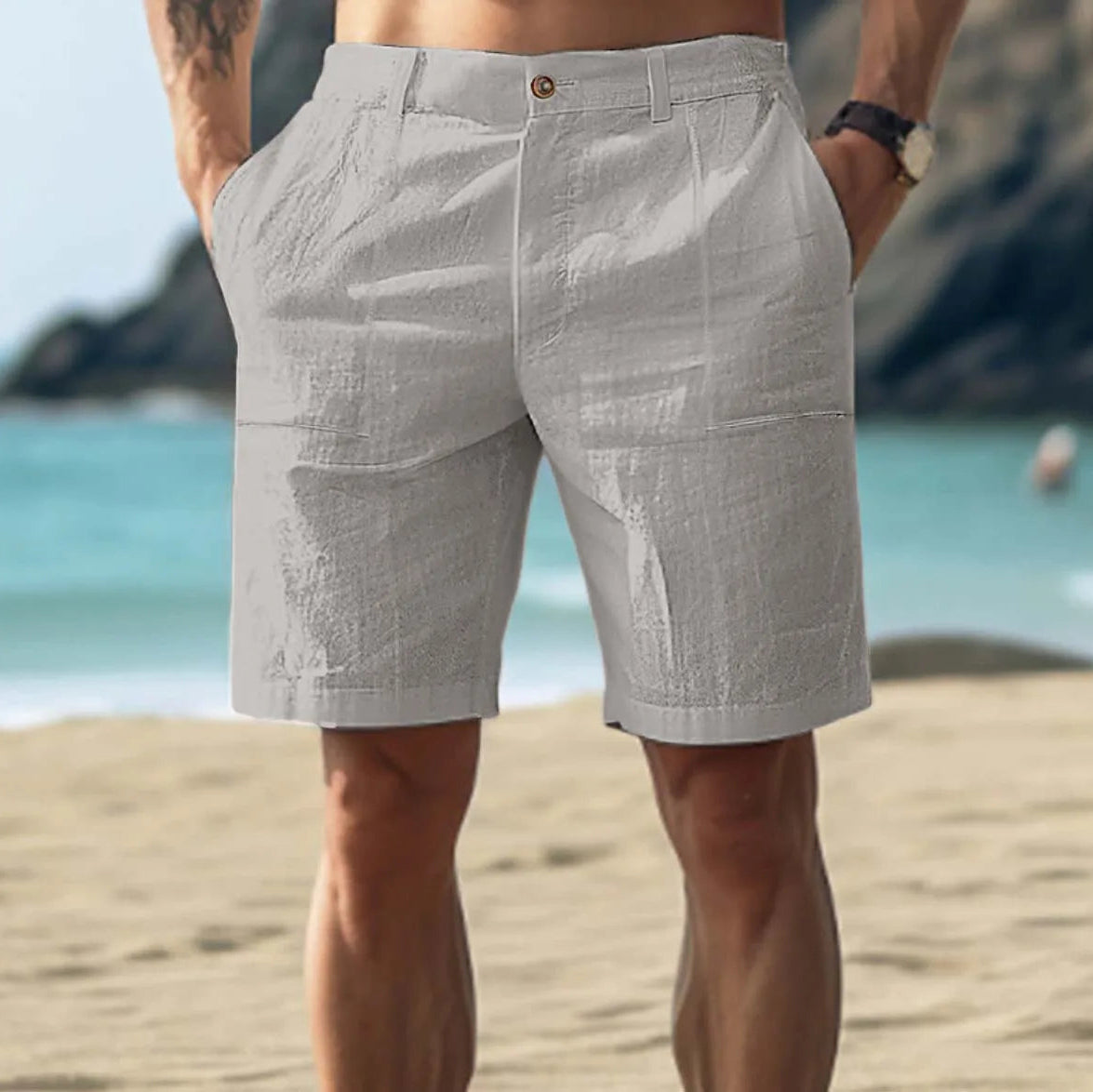 Shorts en lin Dagobert : Tenue décontractée et confortable pour l'été