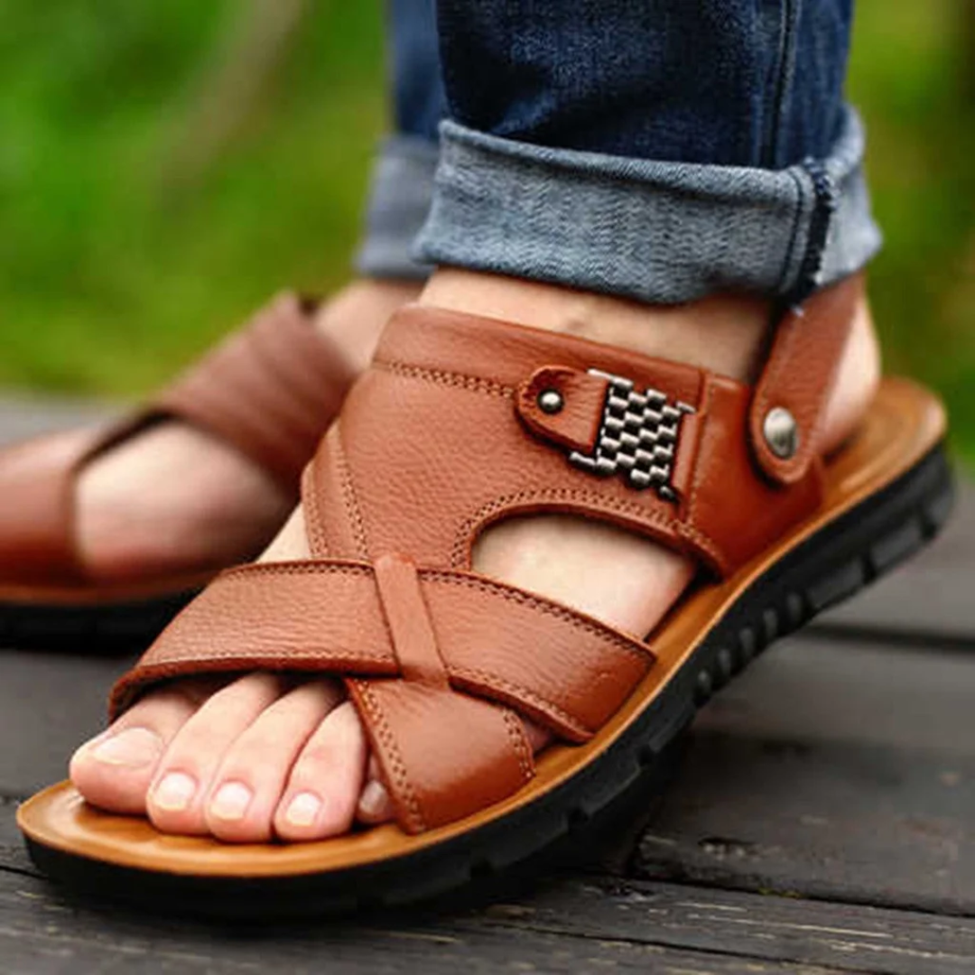 Sandales en cuir Urian pour hommes - confortables pour l'été