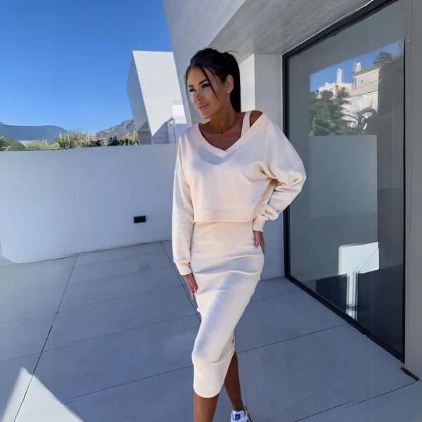 Ensemble Robe et Pull Confortable - Aurelia