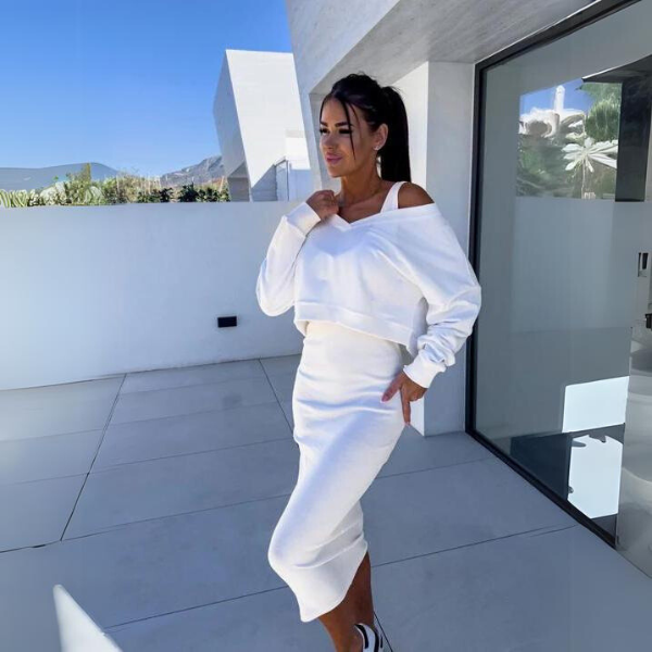 Ensemble Robe et Pull Confortable - Aurelia