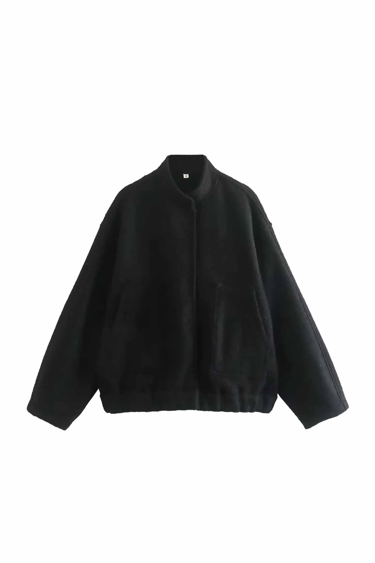 Wivella | Einfarbige Jacke mit Stehkragen und Knöpfen an den Taschen