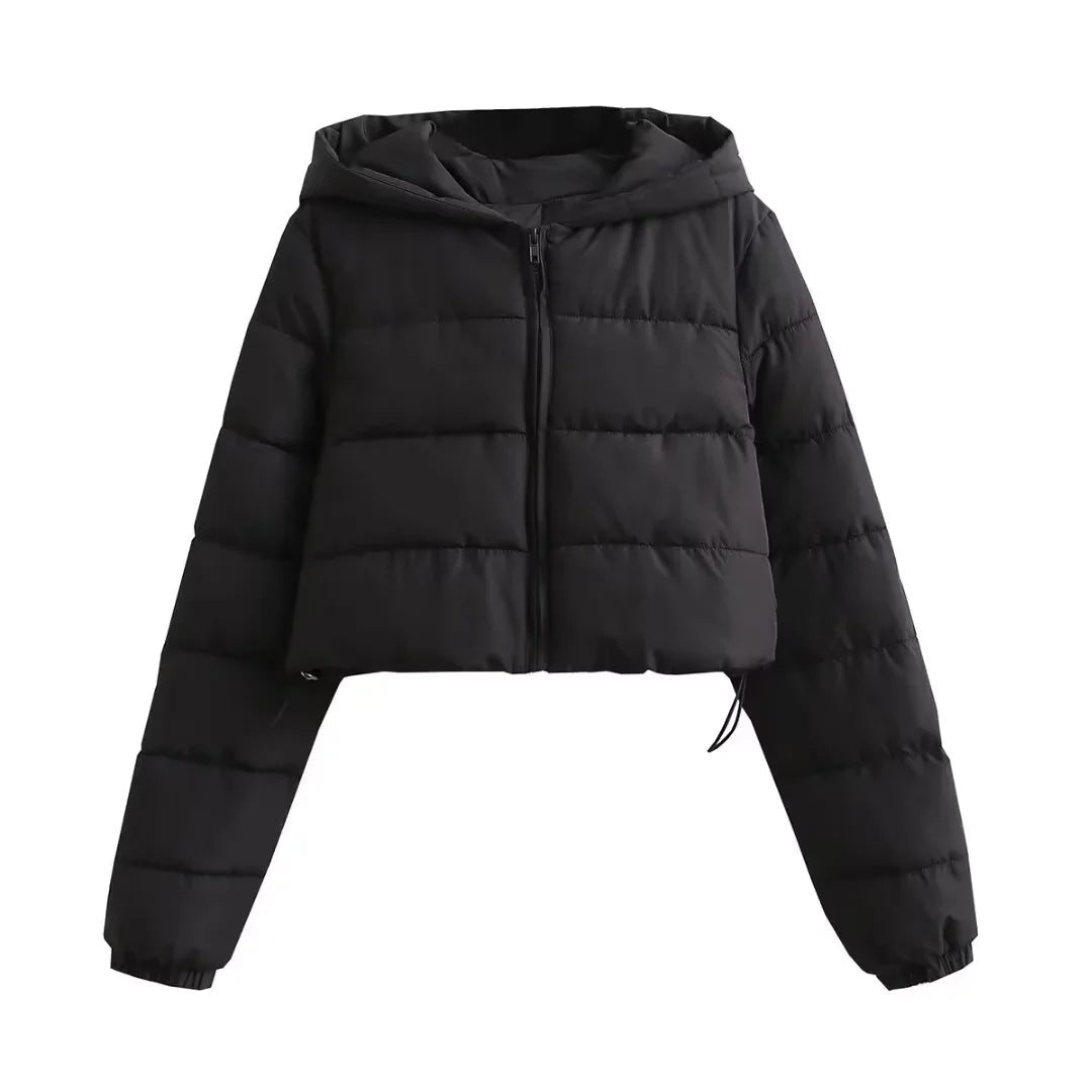 Berg-Feldt | Kapuzen Cropped Slim Winterjacke