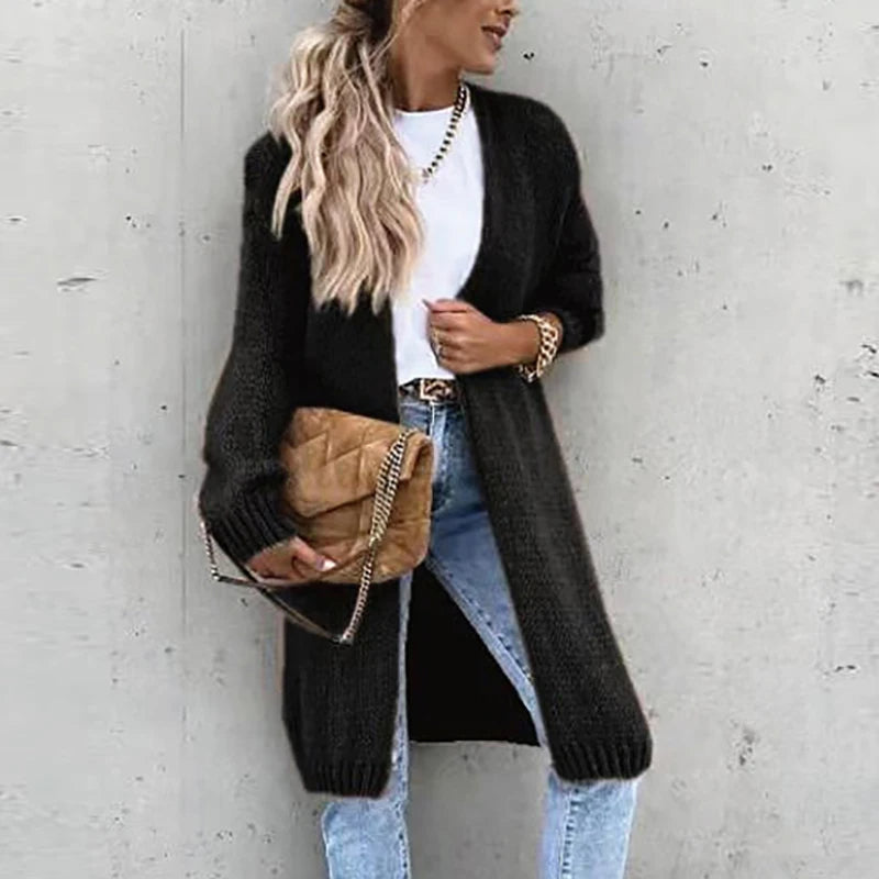 Berg-Feldt | Elegante Kaschmir Damenjacke Mittel Lang & Warm Für Herbst/winter