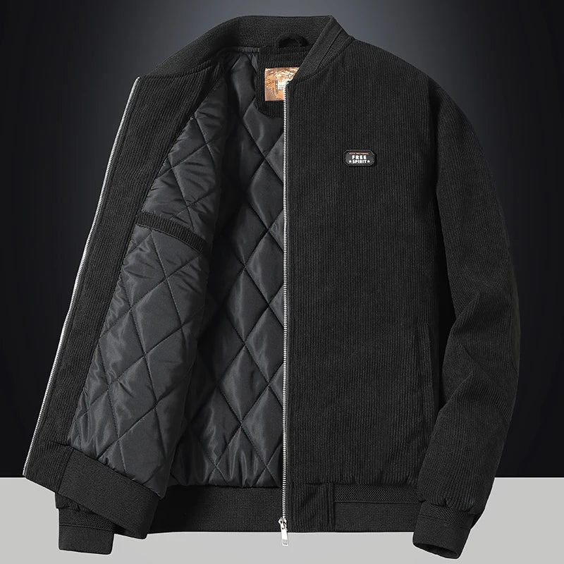 TOBIAS : Veste en velours côtelé matelassée