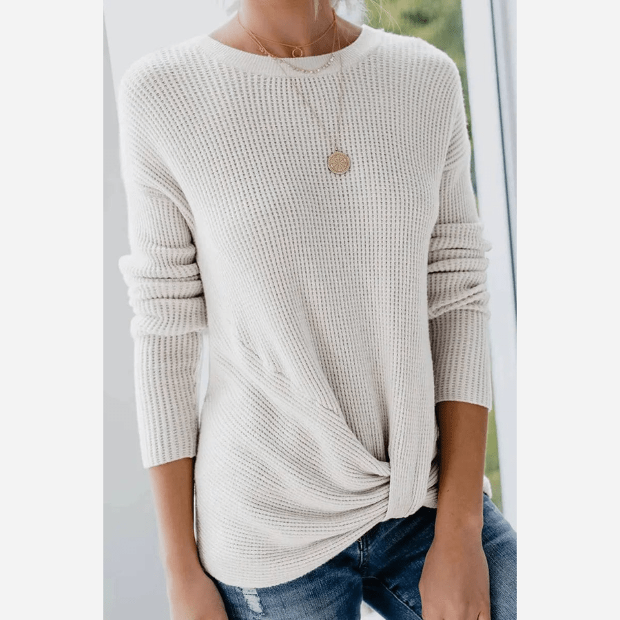Berg-Feldt | Leichtgewicht Strickbluse mit Langarmdesign Gerippte Struktur Lässiger Komfort