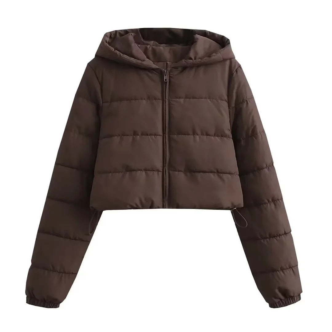 Berg-Feldt | Kapuzen Cropped Slim Winterjacke