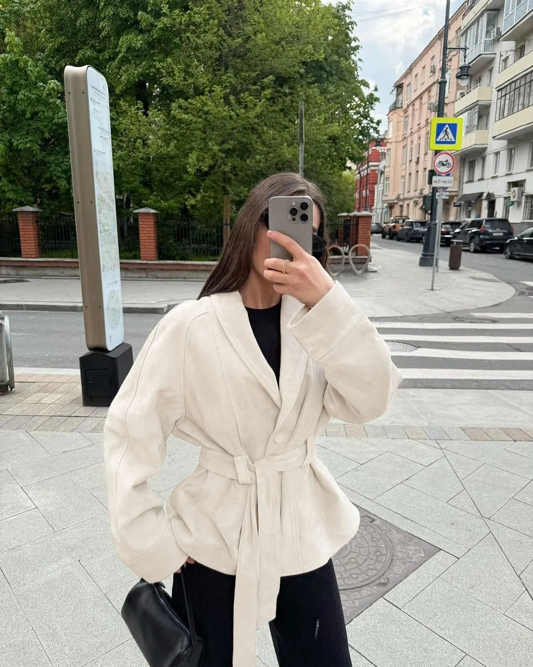 Berg-Feldt | Retro Wildlederjacke mit langen Ärmeln