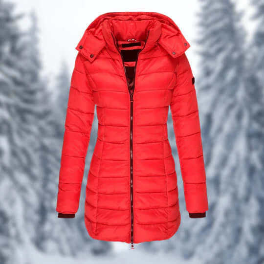 Berg-Feldt | Manteau d'hiver mi-long pour femme avec capuche amovible