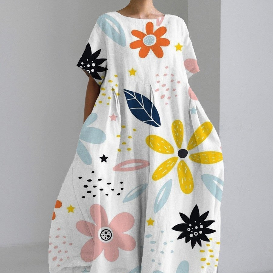 Robe aspect coton avec impression 3D Fudus