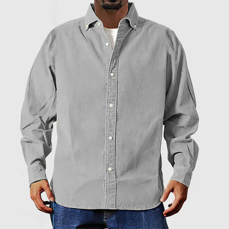 Chemise en velours côtelé beige de Vox