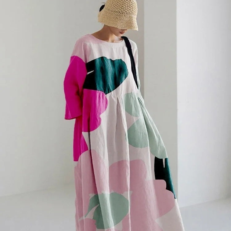 Robe aspect coton avec impression 3D Fudus