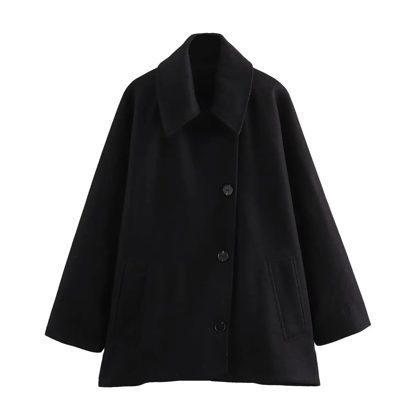 Berg-Feldt | Trendy kurze Jacke mit Polokragen und Kapuzenärmeln aus Mischgewebe