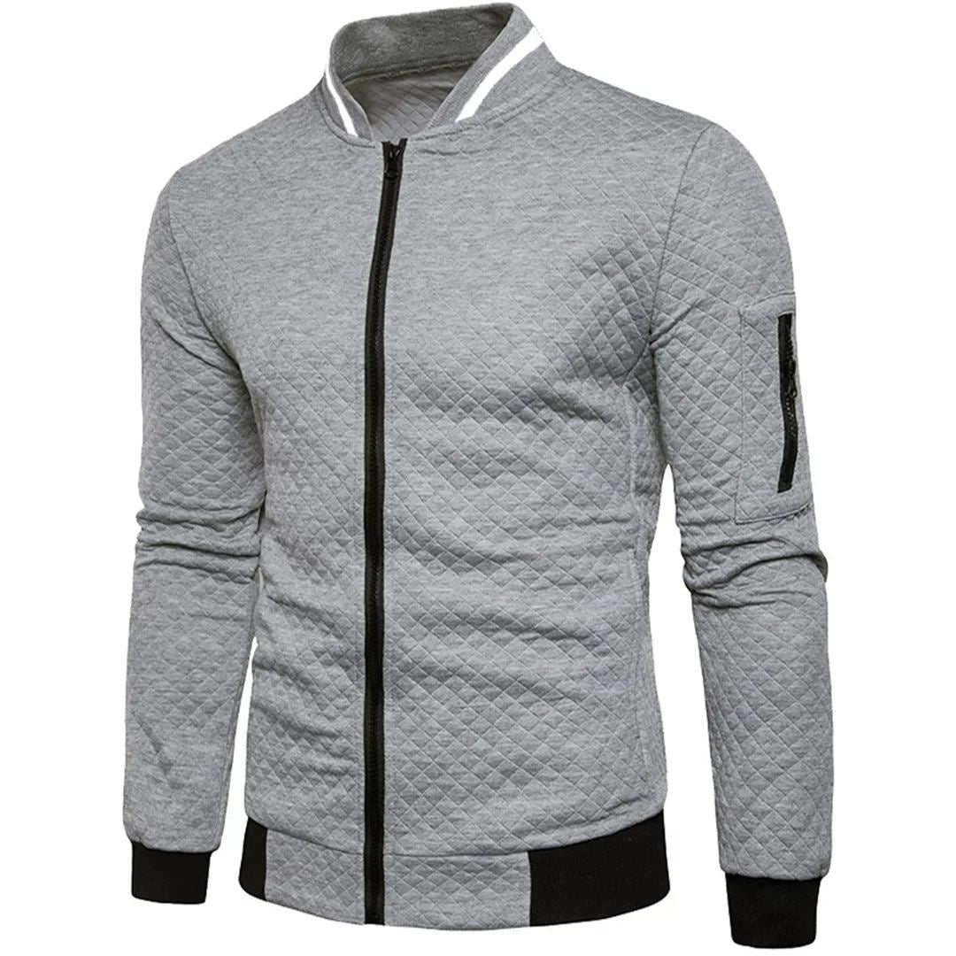 Berg-Feldt | Jacquard Zip-Bomberjacke