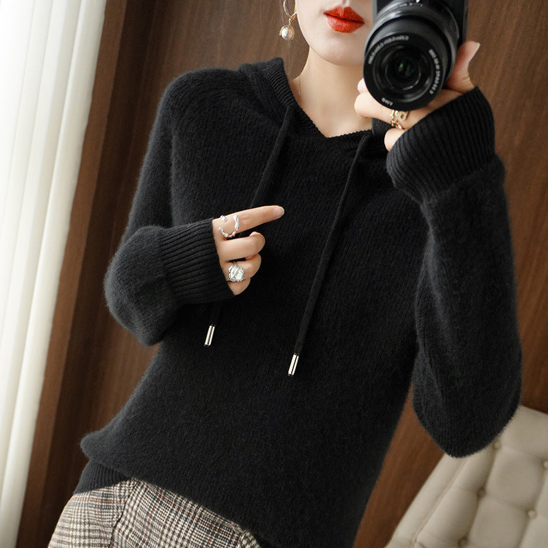 Berg-Feldt | Strickpullover mit Kapuze Weicher Strick Lässige Passform