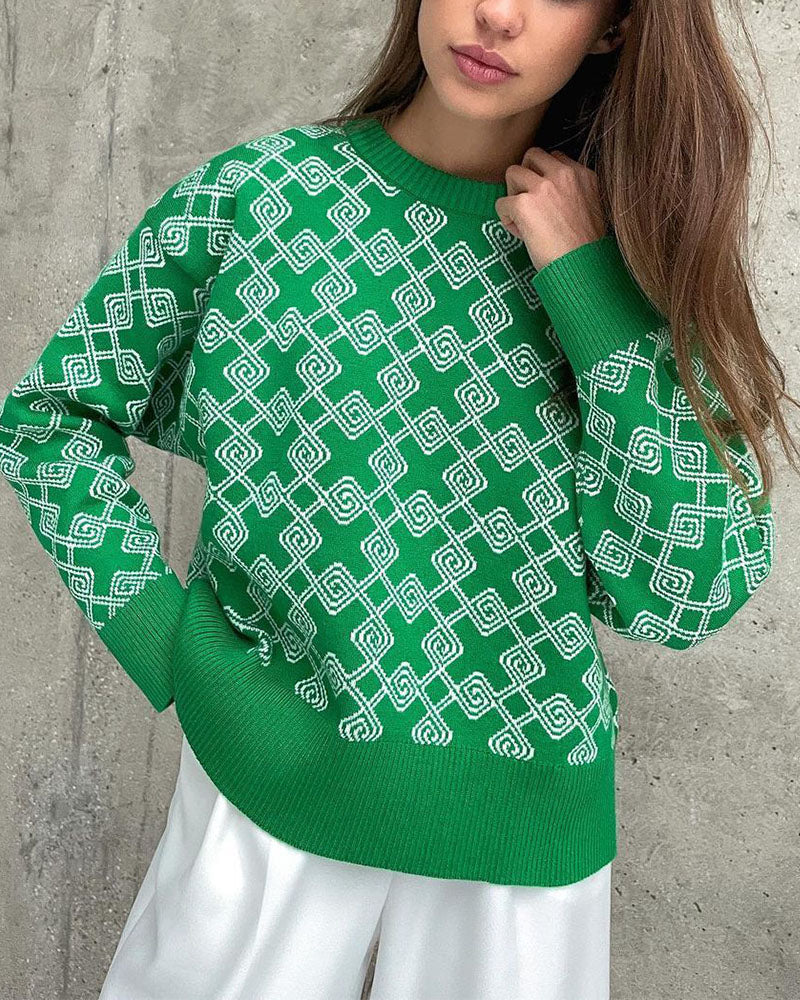 Berg-Feldt | Muster Strickpullover Weich und Trendy Statement-look