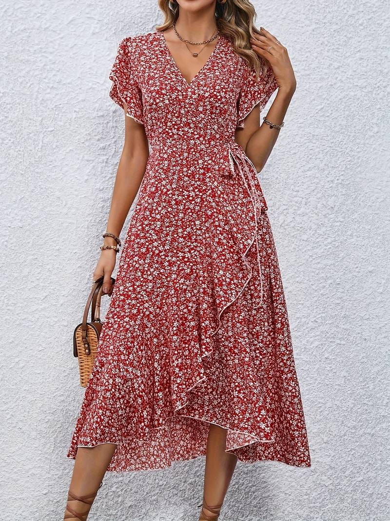 Wickelkleid Cyra mit Blumenmuster