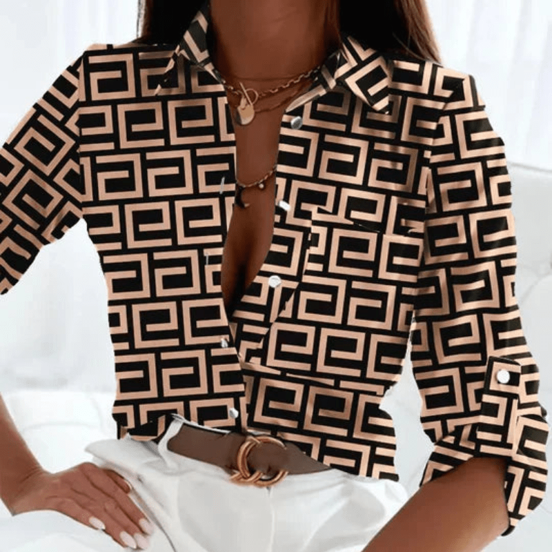 Berg-Feldt Women's Top: Striped Nautical Blouse