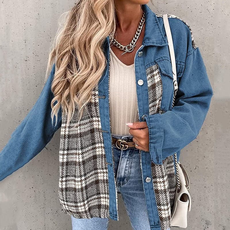 Berg-Feldt | Shirtjacke - Oversize Passform - Karierte und Einfarbige - Lange Ärmel - Knöpfe