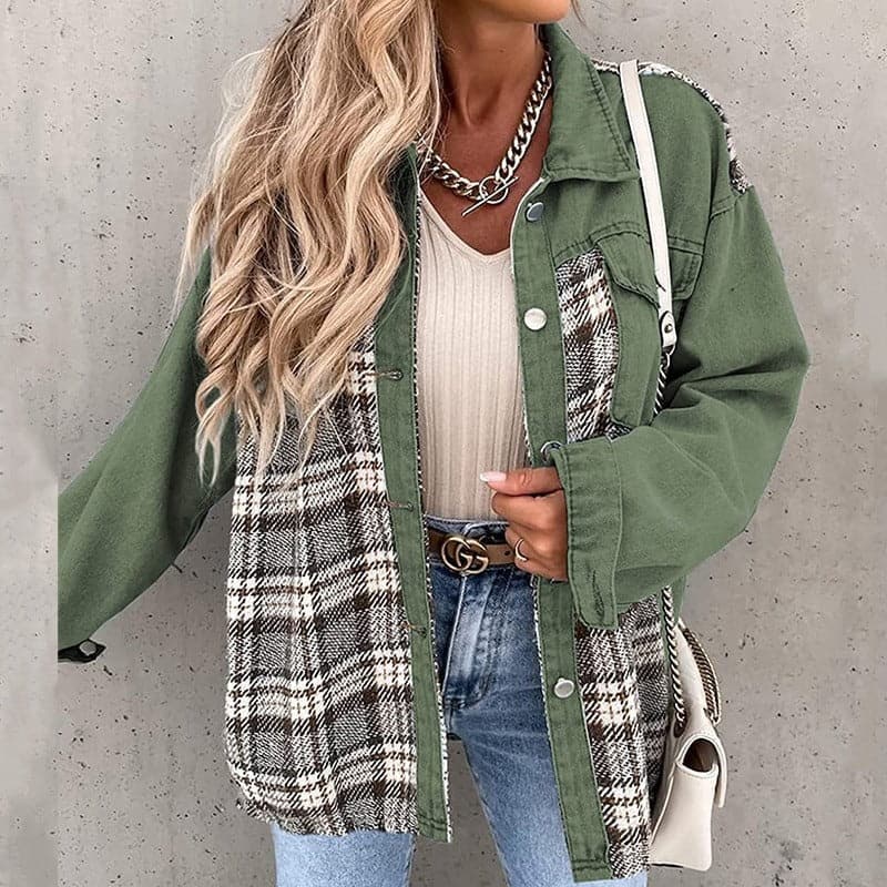 Berg-Feldt | Shirtjacke - Oversize Passform - Karierte und Einfarbige - Lange Ärmel - Knöpfe