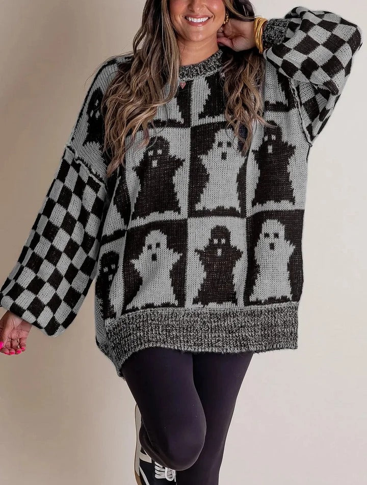 Berg-Feldt | Karierter Strickpullover