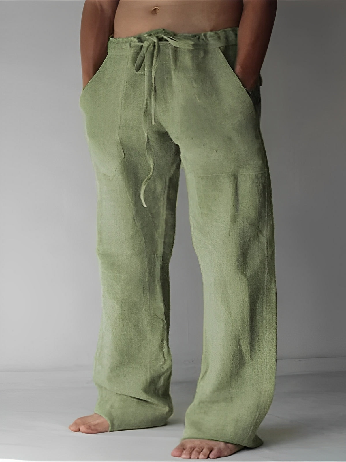 Pantalon en lin style ample pour hommes par Garth