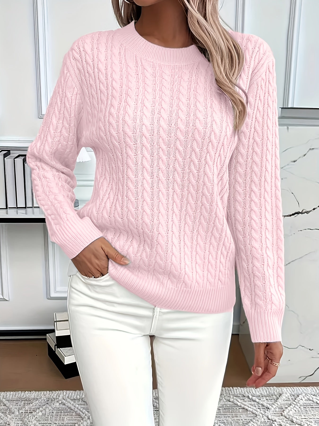 Berg-Feldt | Eleganter Kabelstrickpullover mit Strukturmuster