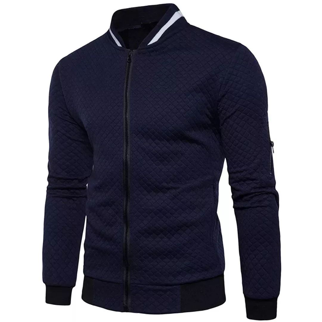 Berg-Feldt | Jacquard Zip-Bomberjacke