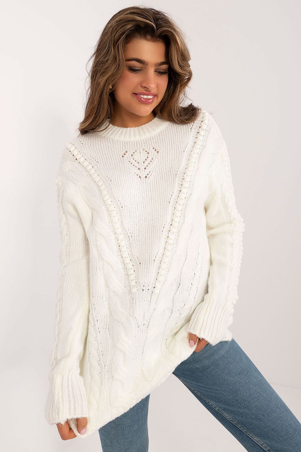 Berg-Feldt | Strickkleid mit Kabelmuster Warm und Komfortabel Eleganter Stil