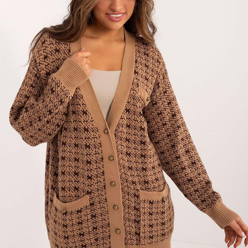 Berg-Feldt | Cardigan mit Muster Knopfverschluss Weich und Warm