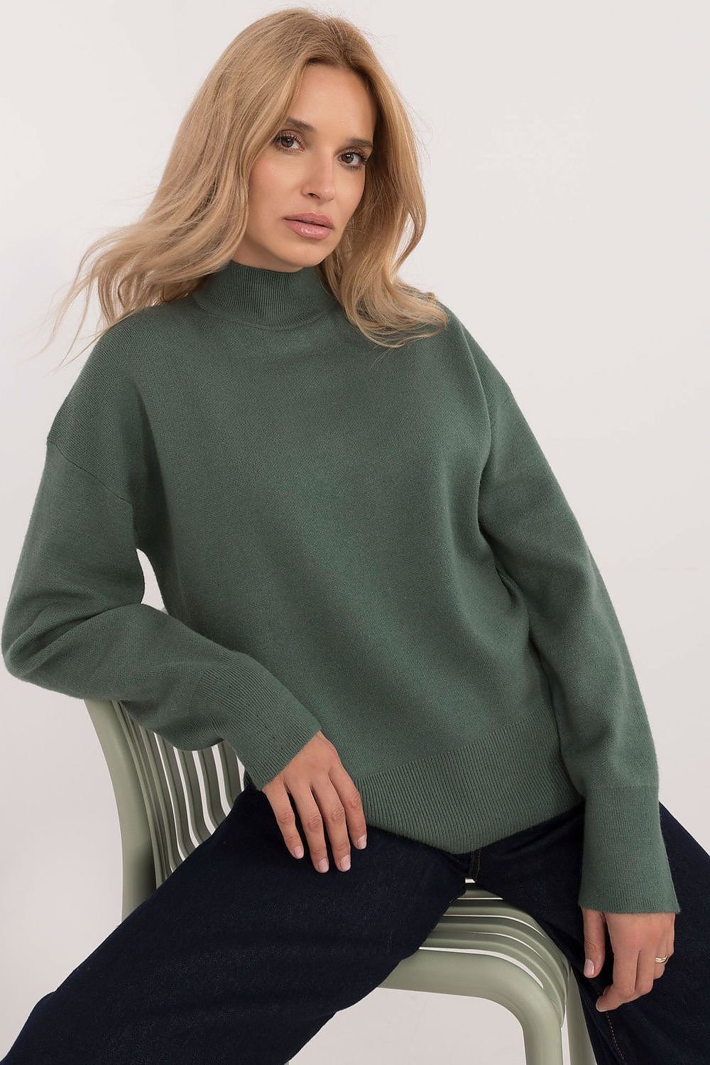 Berg-Feldt | Strickpullover mit Hohem Kragen Lässige Passform Soft und Bequem