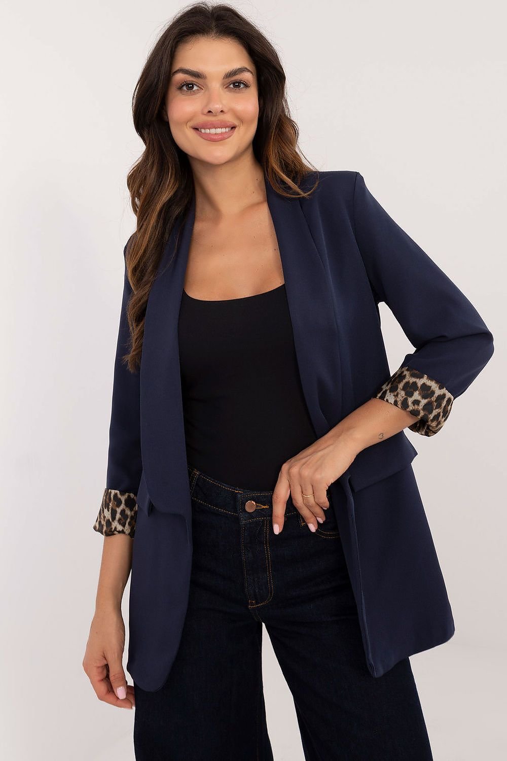 Berg-Feldt | Blazer à détails léopard Élégant et intemporel Coupe unique