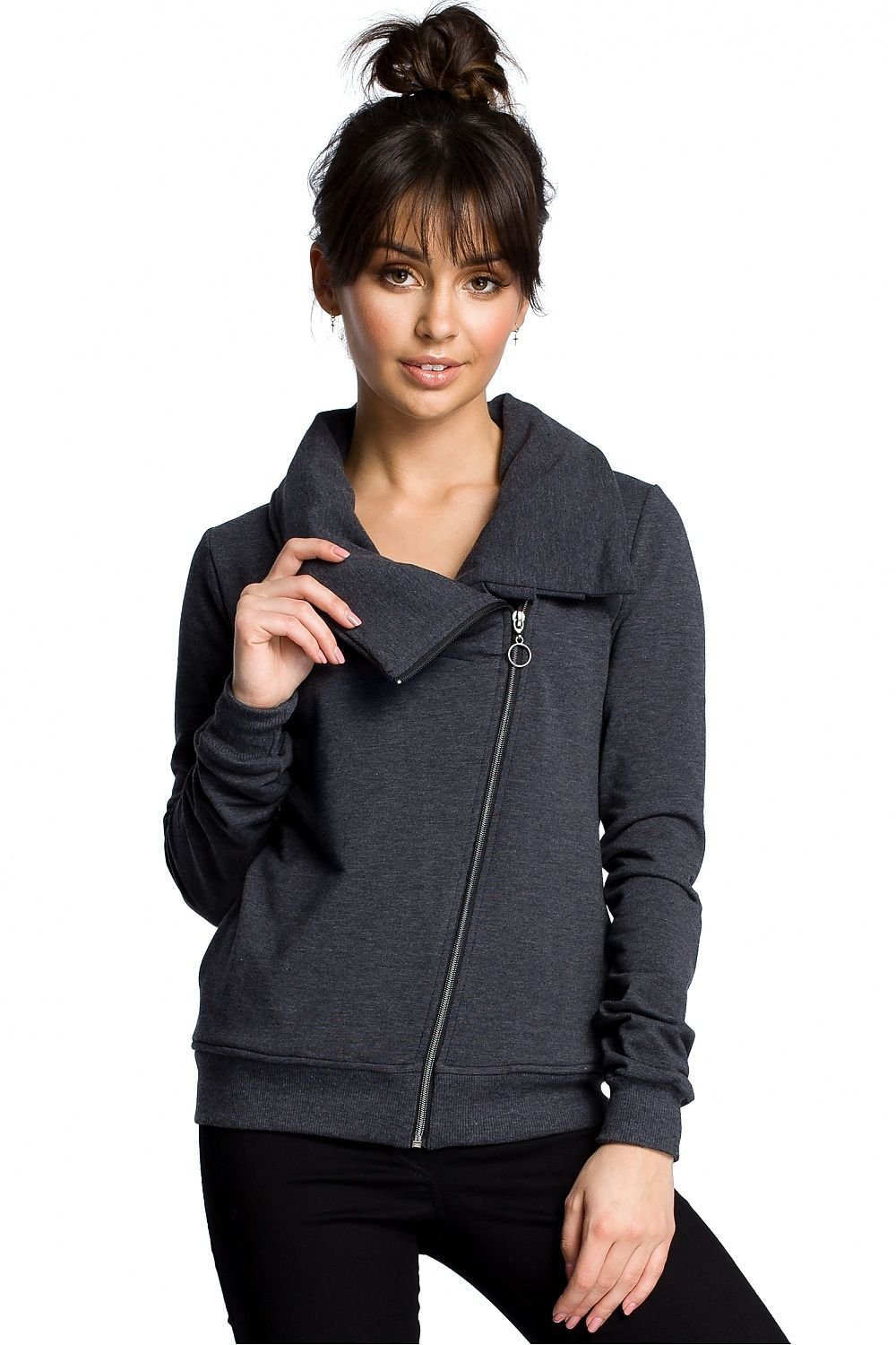 Berg-Feldt | Sweat-shirt asymétrique à col montant Doux et Tendance Look Moderne