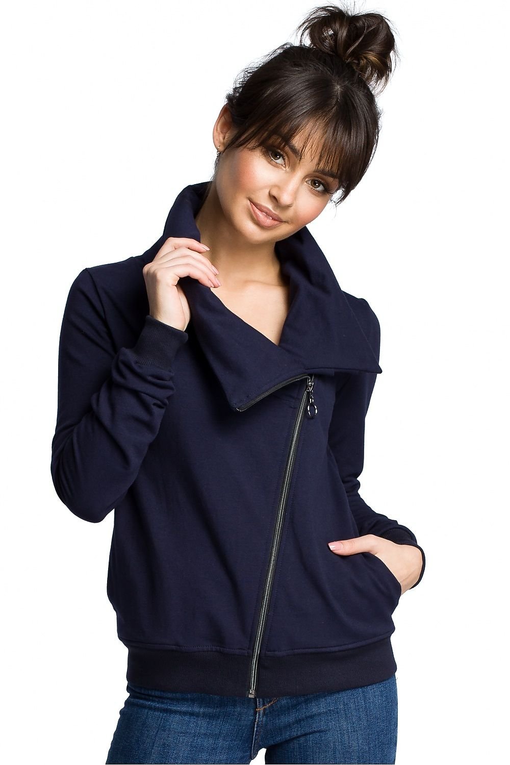 Berg-Feldt | Sweat-shirt asymétrique à col montant Doux et Tendance Look Moderne