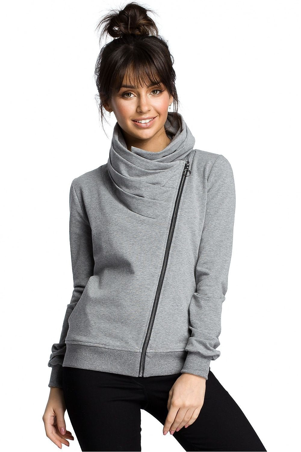 Berg-Feldt | Sweat-shirt asymétrique à col montant Doux et Tendance Look Moderne