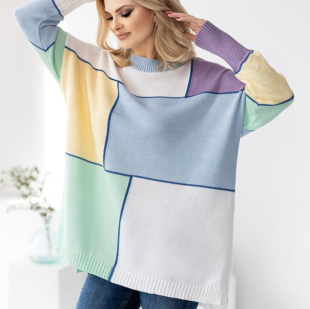 Berg-Feldt | Strickpullover mit Grafischem Muster Oversized Fit Weich und Bequem